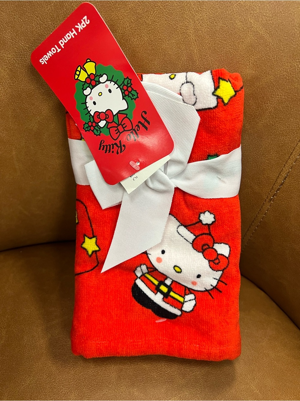 Hello Kitty Red Christmas Hand Towel Set